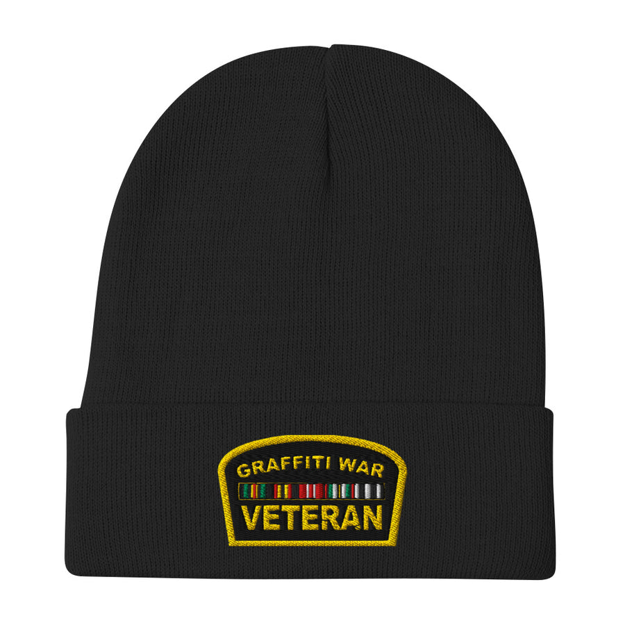 Graffiti War Veteran Embroidered Beanie