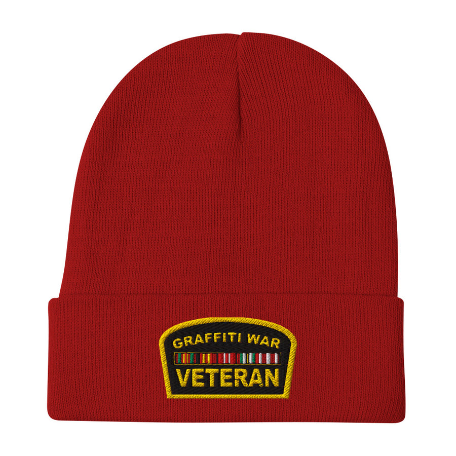 Graffiti War Veteran Embroidered Beanie
